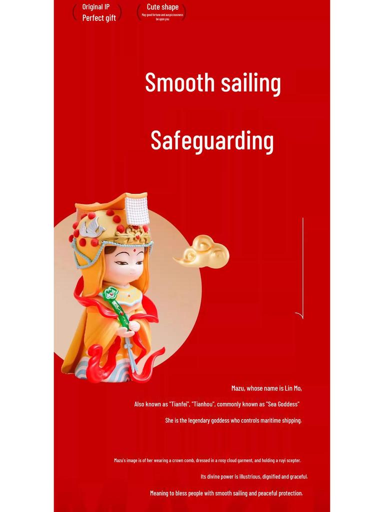 Mazu Goddess Statue: Blessing & Prosperity Figurine for Wealth and Protection