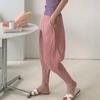 Shop   Women Tricot Diagonal Pleats Baggy Pants Mocha Ble Wpt 3106