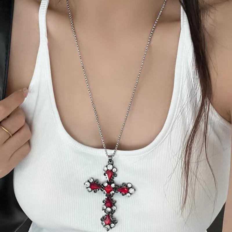 

Goth Cross Pendant Necklace Women S Punk Style Fashion Jewelry Accessory Multilayer Chain Choker Necklaces A5
