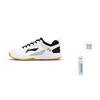 LiNing Feather Shock Absorbers Slip Resistant Abrasion Resistant Breathable Low Top Badminton Shoes Unisex White Black AYTS034-5