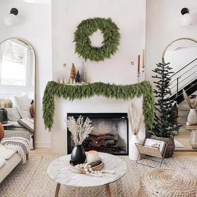 150/180/270cm Artificial Plants Garland DIY Wreath Xmas Navidad Home Decoration Green Pine Tree Rattan Hanging Ornaments