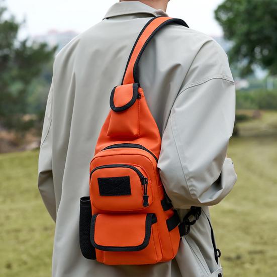 Brust-Umhängetasche Wasserdichtes Nylon Tragbar Große Kapazität Outdoor Reisen Camping Angeln Sport Laufen Crossbody-Tasche Einzelne Schultertasche
