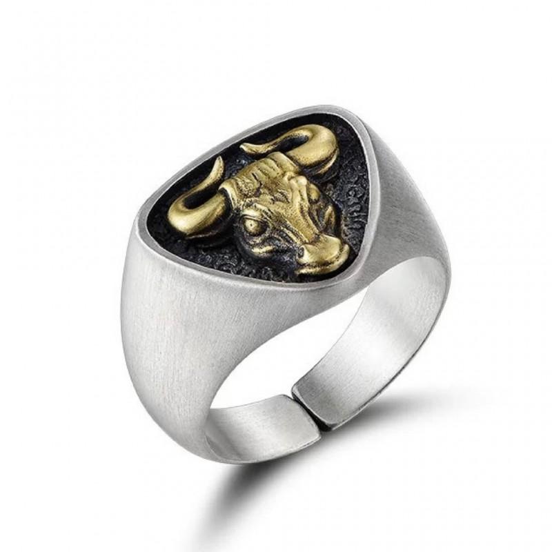 Adjustable Vintage Zodiac Animal Ring Men Women 3D Design Copper Statement Jewelry