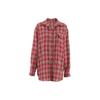 1116 American Street Red Plaid Shirt Women's Design Sense Stacking Long Long-sleeved Shirt Loose Casual Women's Clothing