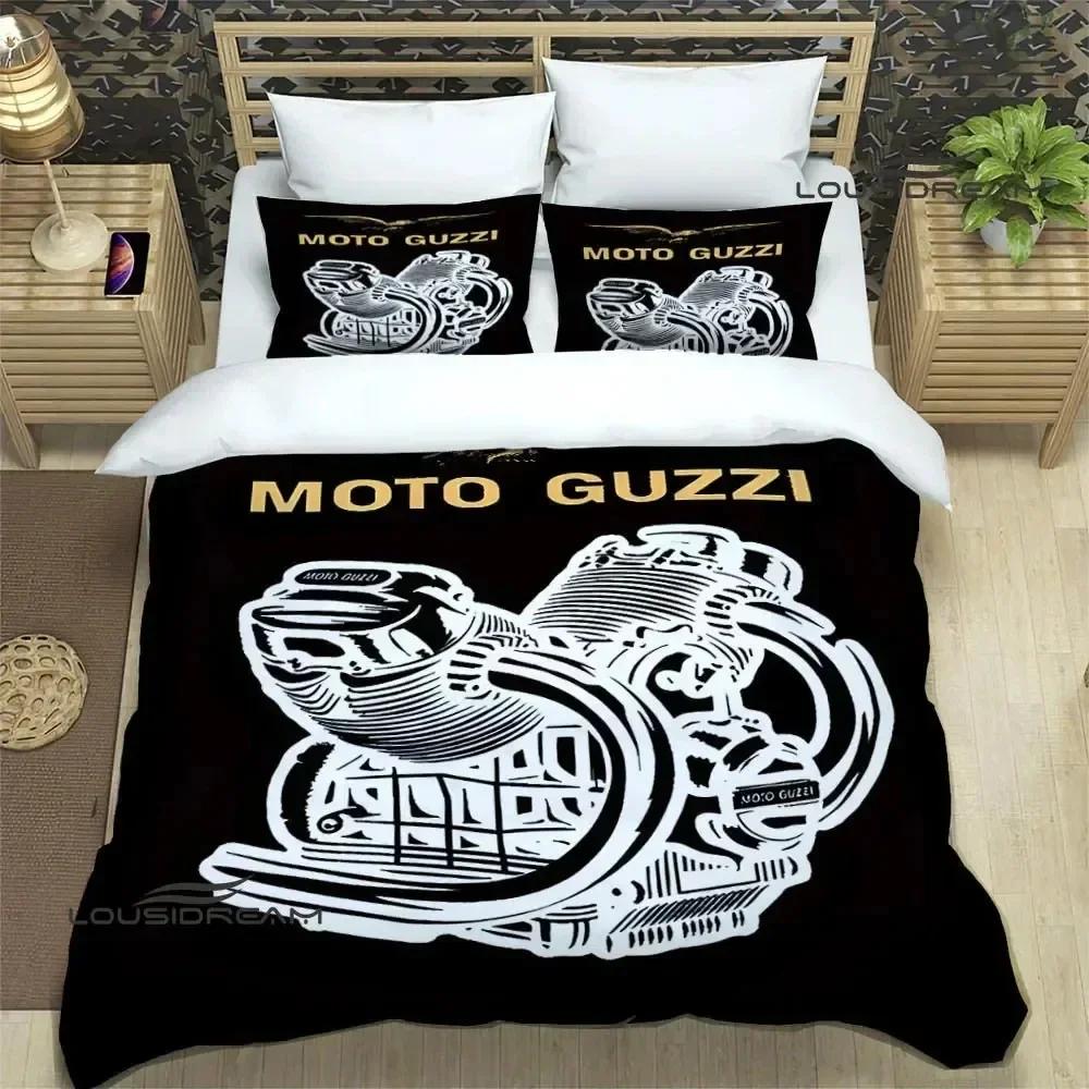 Luxury New 3D Print Guzzi Motorcycle Bedding Sets Exquisite Bed Supplies Set Duvet Cover Bed Bedding Set Luxury Birthday Gift