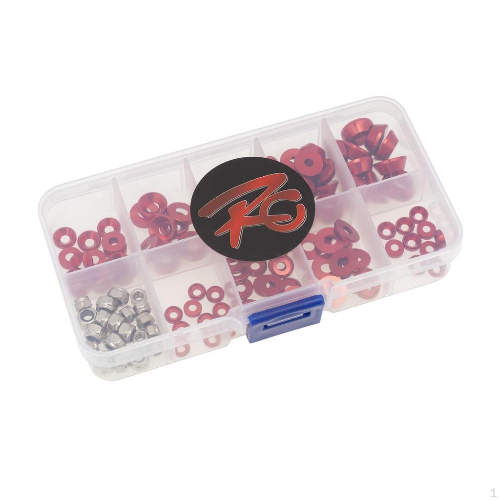 125 Pieces Washers Gasket Round Head Universal Colorful CNC Aluminum Alloy Countersunk with