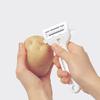 Kai Corporation KAI Peeler, Julienne Switchable Peeler, Peeler, Julienne Potato with Sprout Remover, Dishwasher Safe, KAI KITCHEN White, Made In Japan