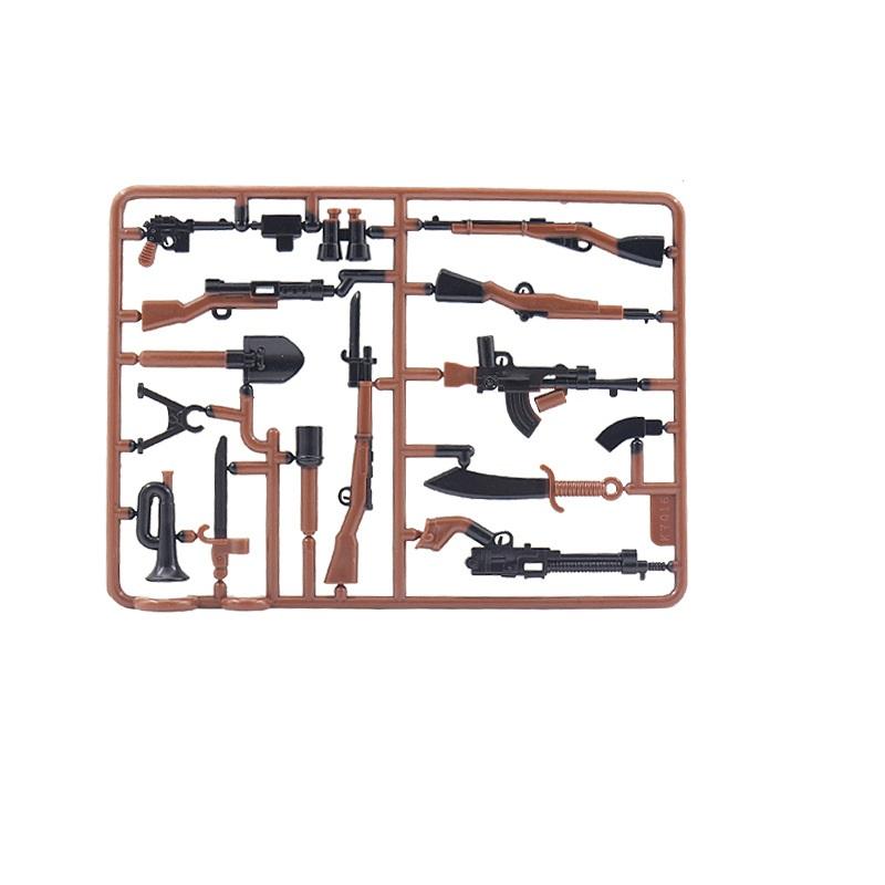 WW2 98K Guns Rifle Army Soldiers MOC Military Weapon Mini Action Figures Playmobil Building Blocks Children Toys Present