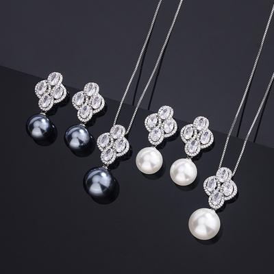 Jewelry Copper Bottom Gold-Plated Fritillary Pearl Temperament Women'S Suit 14Mm12Mm