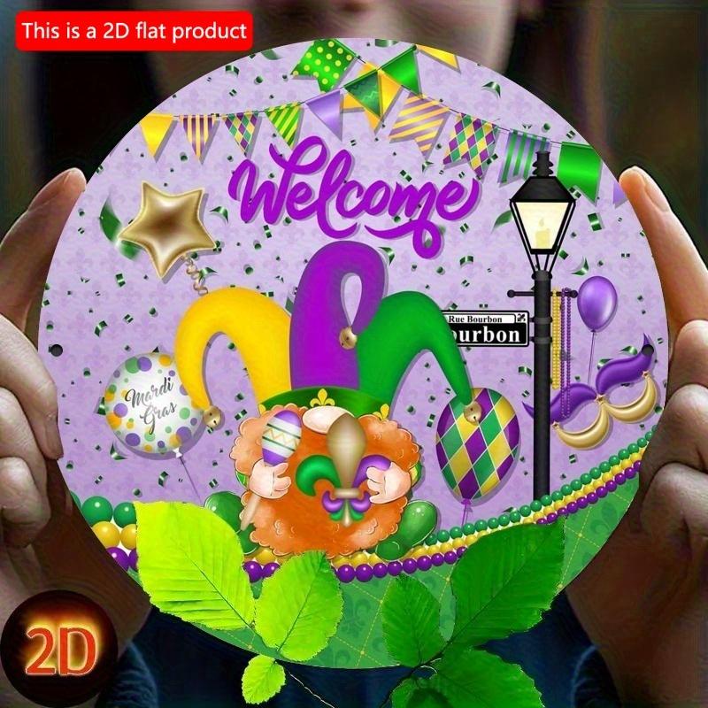 2d Flat 20*20cm, Carnival Welcome Sign, Rural Wooden Wall Art Belt Festival Decoration, Very Suitable for Bars, Cafes, restaurant, Home Decoration.