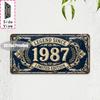 Tin Sign - Vintage Durable Metal Plaque Wall Decor, Home Office Bar Man Cave Laundry European City Birth Year License Plate Wa