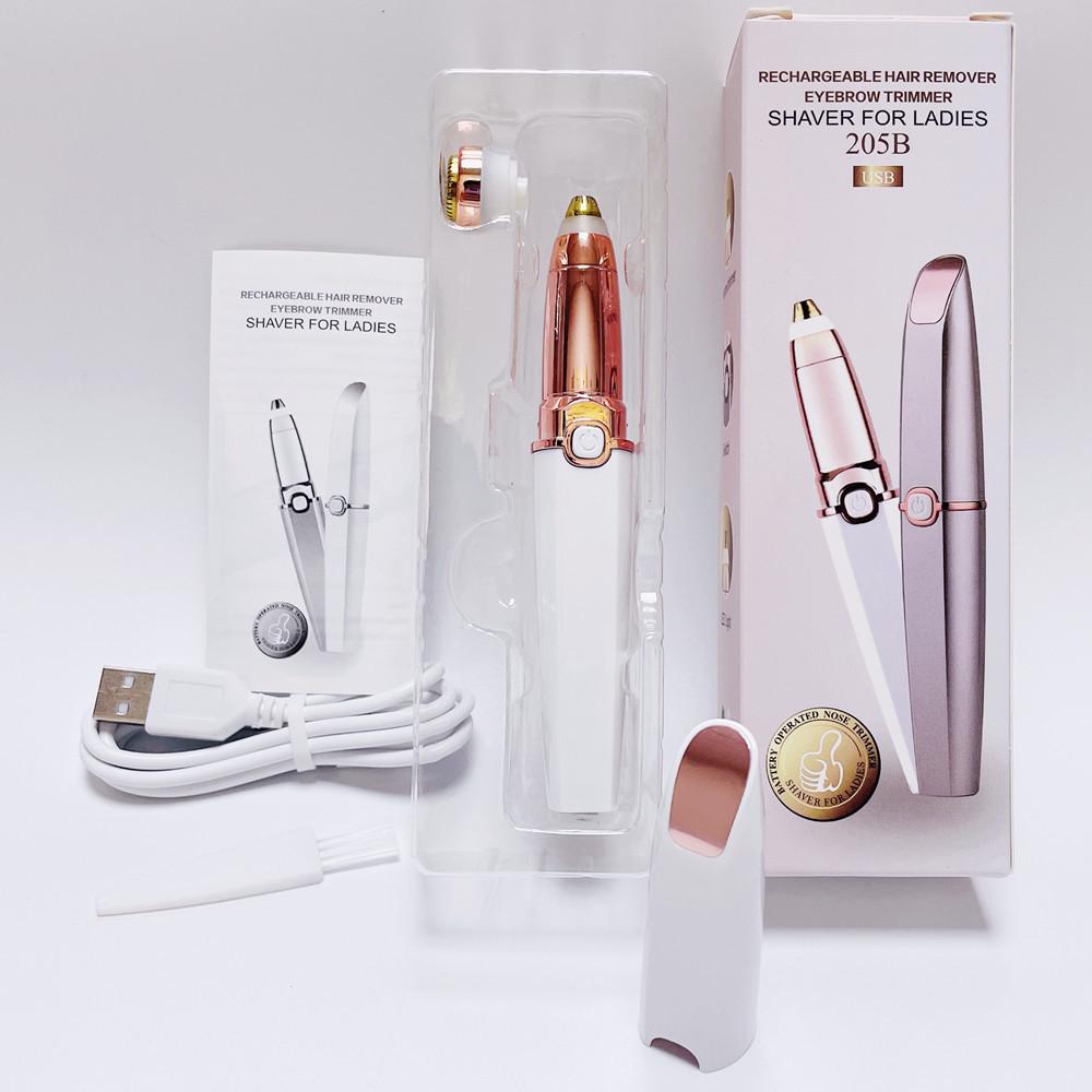 Cross-border USB Rechargeable Women's Eyebrow & Lipstick Hair Removal Shaver