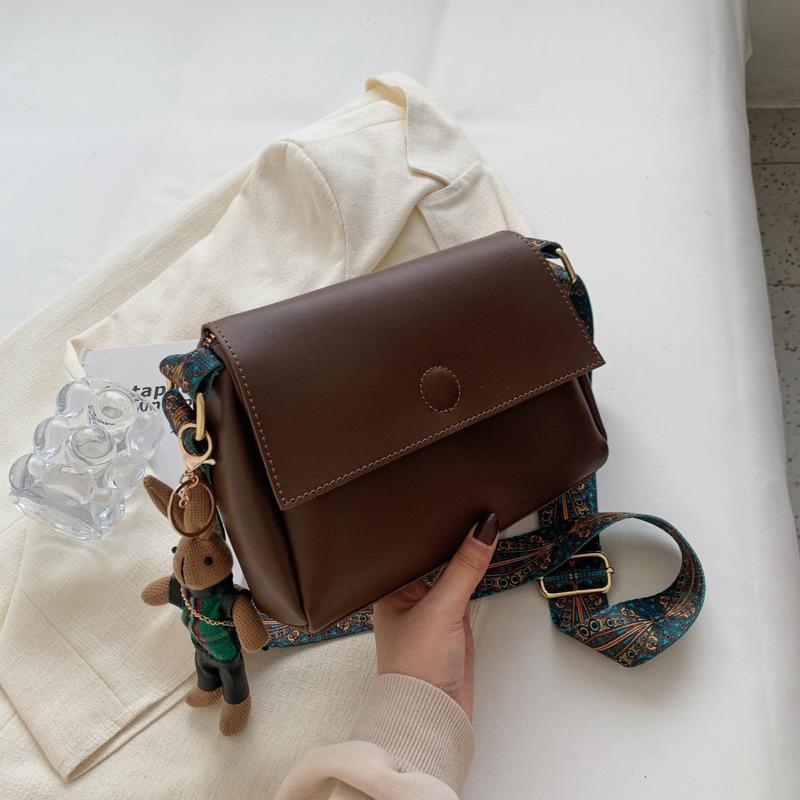 Bag New Versatile Women's Bag Fashion Shoulder Bag Wide Shoulder Small Square Bag