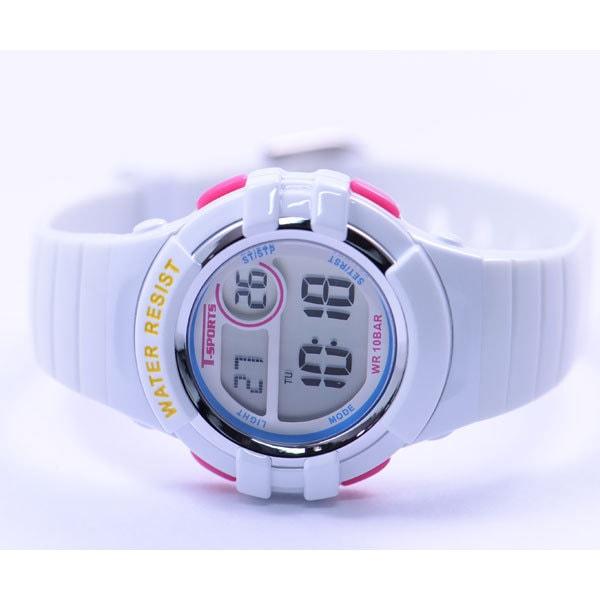 CREPHA TS-D063 Unisex Quartz Digital Wrist Watch - White / Black TS-D063-WT TS-D063-BK Gift Casual Business Sports Student