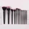 12Pcs Professional Makeup Brush Set Soft Synthetic Hair Brushes With Powder Puff For Foundation Powder Eyeshadow Travel Tools