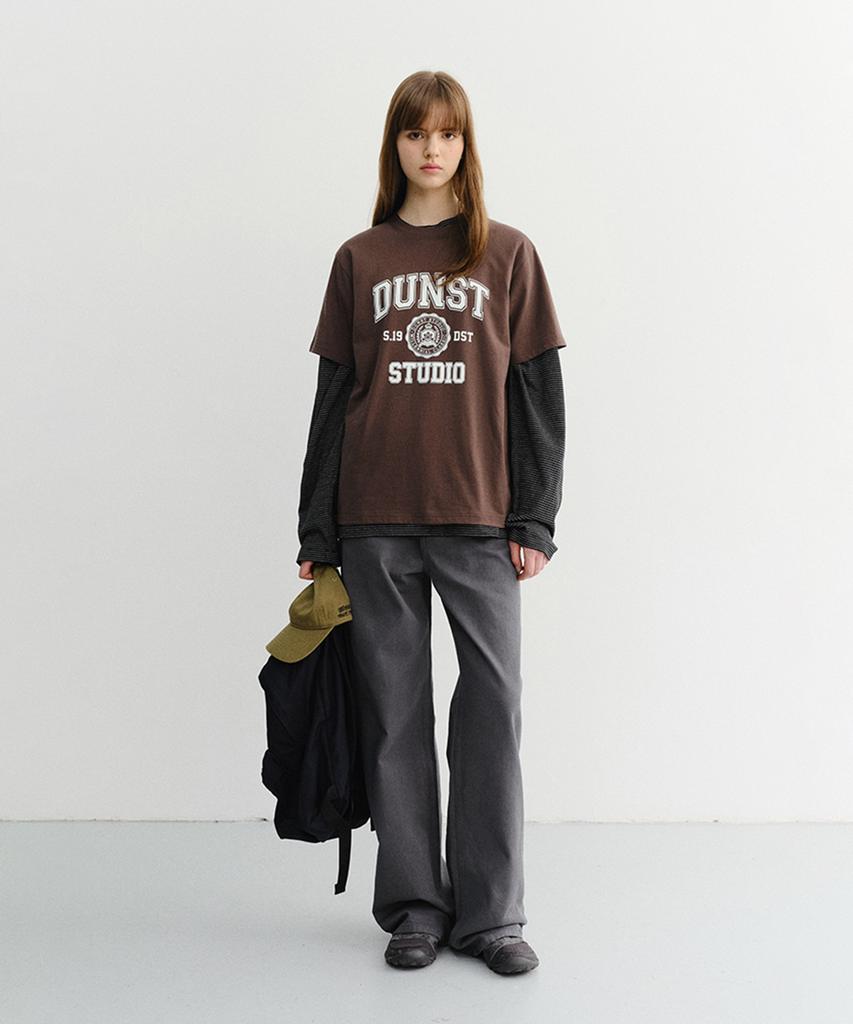Deonseuteu Unisex Classic Logo T-Shirt_Udts6B139_Brown