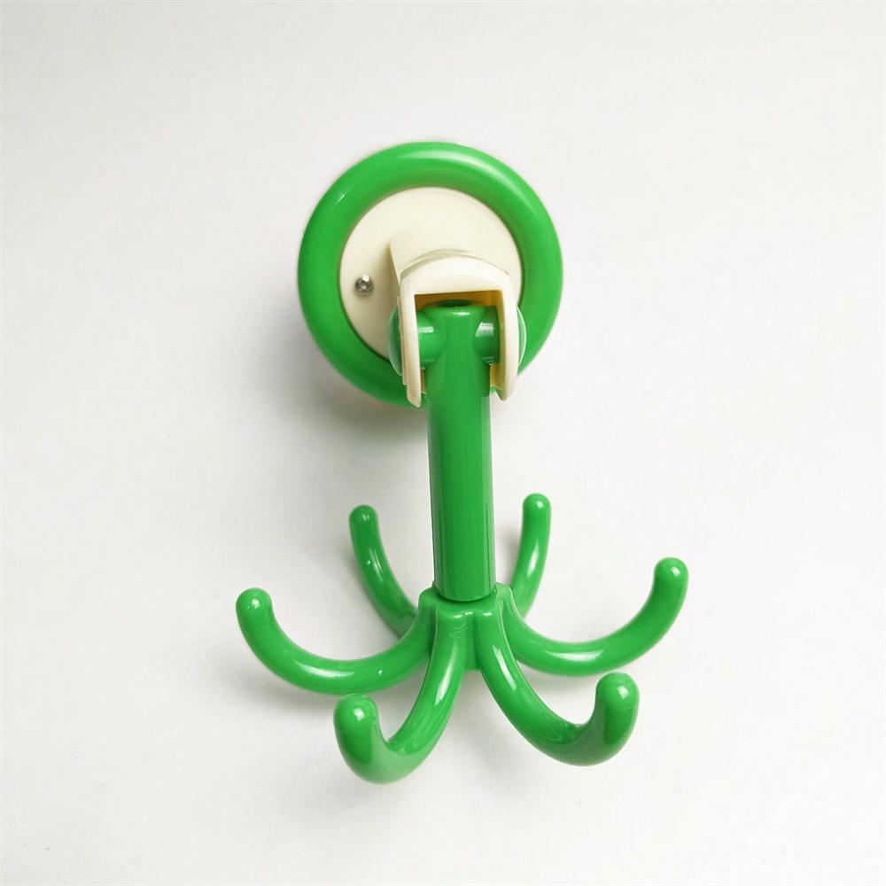 

1PC 360 Degrees Rotating Folding Hook Self-Adhesive Suction Cup Hooks Rotating Kitchen Utensil Holder светло-зеленый