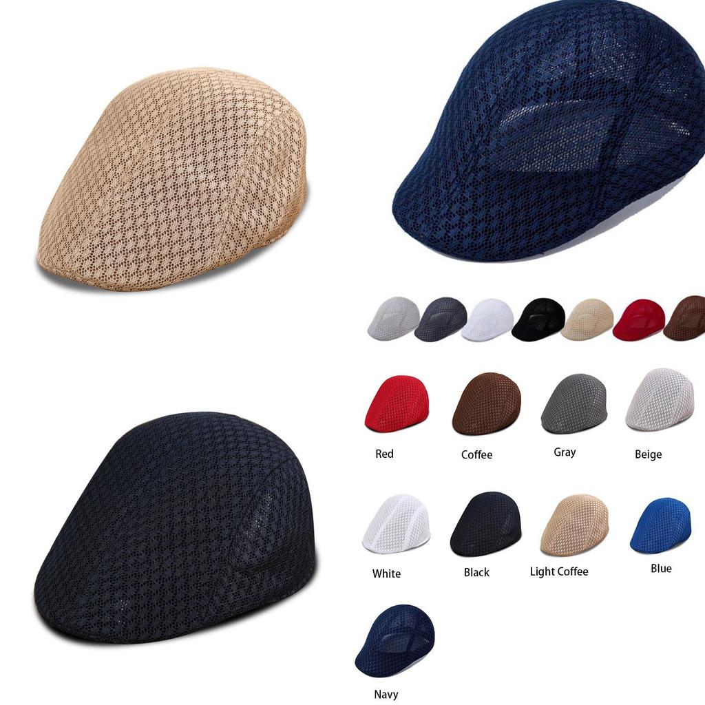Elegant And Timeless Summer Mens Breathable Mesh Beret For Effortless Style