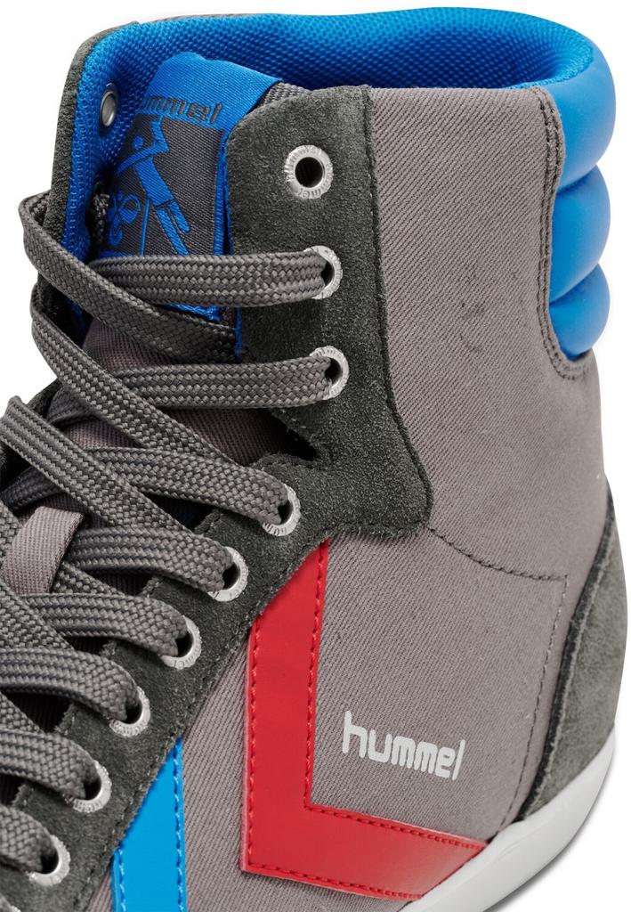 Кроссовки Hummel Slimmer Stadil High Canvas castle rock/ribbon red/brilliant blue