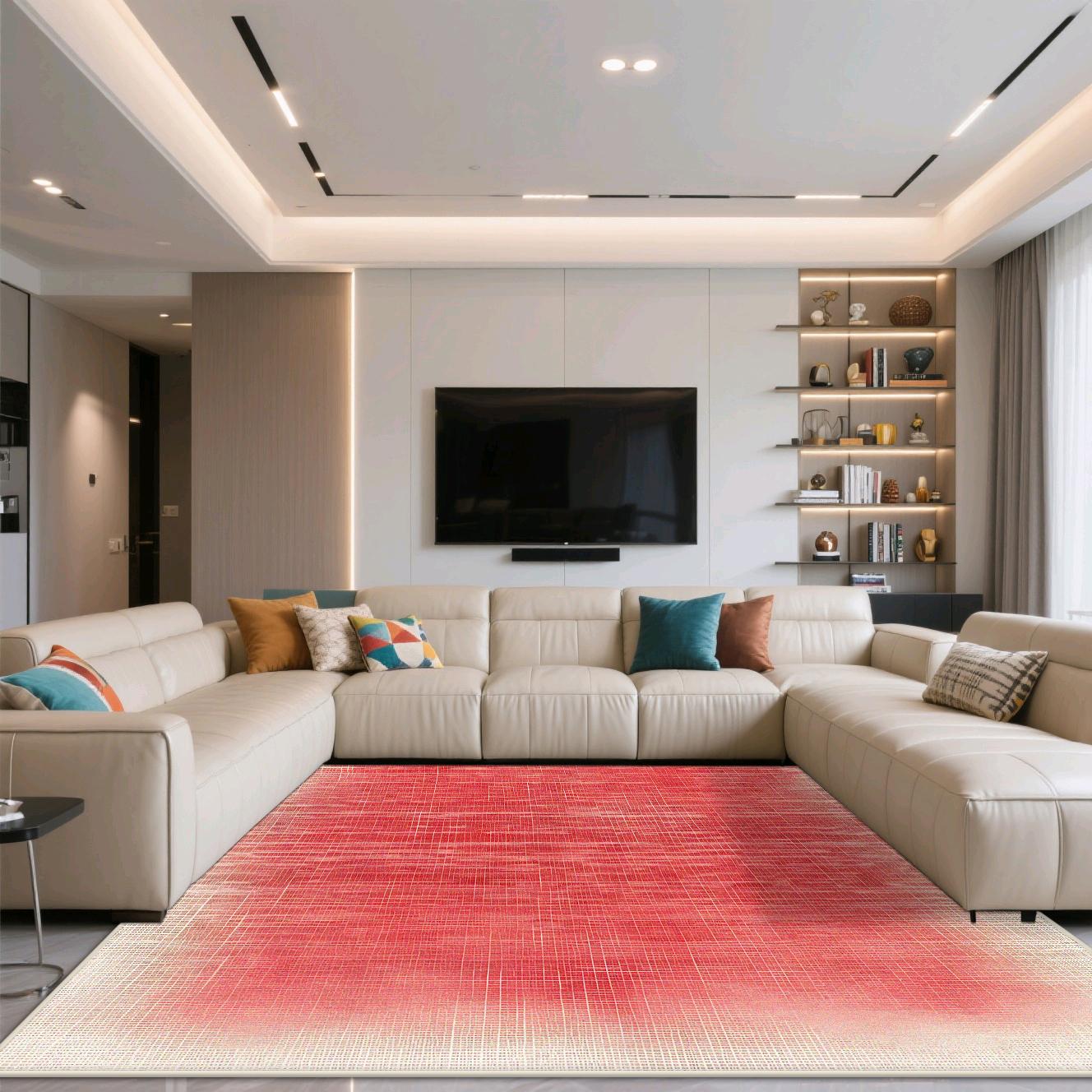 

Modern Style Solid Color Living Room Home Rug Gradient Non-slip Cute Girl Room Decor Bedend Carpet Easy Clean Entrance Door Mat 60*90cm