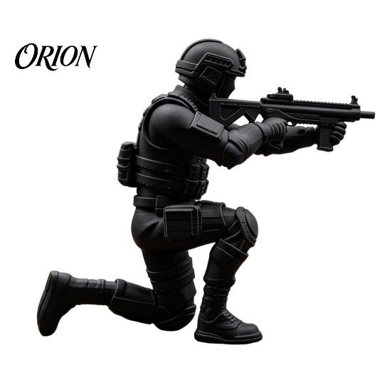Special Warfare Action Figure 3D Printed Forces Soldier Figurine, Kneeling Tactical Model, DIY Paintable Blank Tabletop Decor, Gift for Military