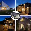 1/2/4/6/10PCS 100 LED Solar Wall Lamp 4 Sides Luminous With Motion Sensor Outdoor Garden Courtyard Waterproof Wall Lights Gifts