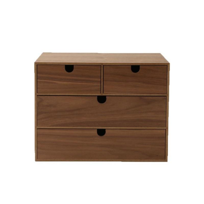 Wooden Storage Box Bedroom Desktop Storage Drawer Dressing Table Jewelry Organizing Box Modern Home Organization Accessories