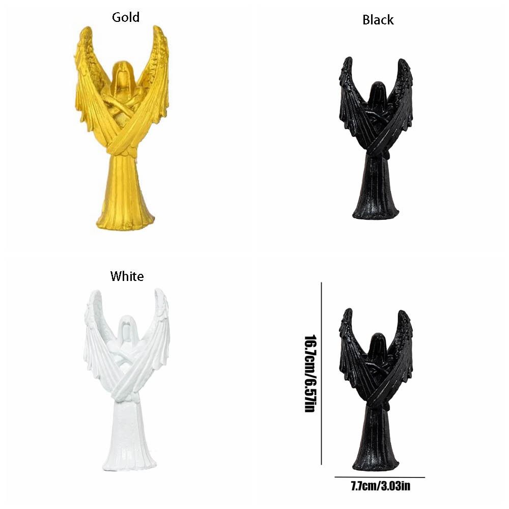 Abstrakte Kunst Dunkler Engel Skulptur Handgefertigtes Ornament Kreative Halloween Engel Statue Desktop