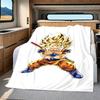 1PC Vegito  Print Flannel Blanket, High quality All Seasons, Home Decor, Warmth and Comfort, Perfect for Christmas Gifts