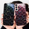 Abstract geometric art For Samsung S26 S22 S8 9 10 S20 Ultra S21 Pro S22 Plus S23 FE S24 Ultra S25 Edge S24+ Glass Phone Case