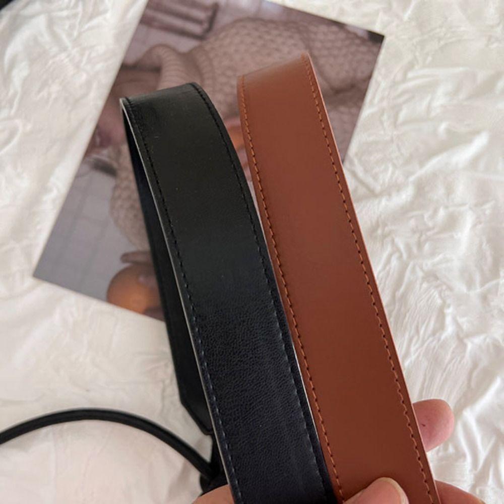 Wide Leather Thin Belt Waist Chain Knotted Waist Belt Fashion Waist Band  Women
