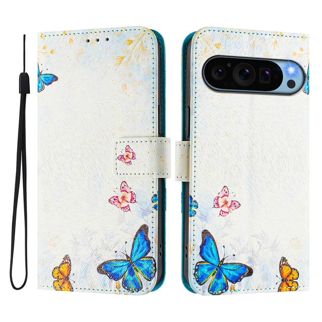 The Butterfly Family Luxus-Lederhülle im Brieftaschen-Stil für Google Pixel 5,5a 5G/6,6a,6 Pro/7,7a,7 Pro/ 8,8a,8 Pro /9,9 Pro,9 Pro XL