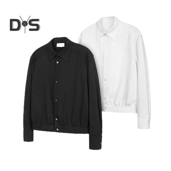 Herrenhemd Revers Langarm Einreihiges Hemd Frühling Einfarbig Dünne Oberbekleidung Schnelltrocknendes Atmungsaktives Hemd Alltagskleidung