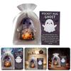 Cute Pocket Comfort Ghost Keepsake with Motivational Card Halloween Decorations Acrylic Ghost Miniature Figurine Birthday Gifts