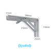 2pcs/set Brushed Stainless Steel 6-20 Inch Folding Angle Bracket Triangle Shelf Heavy Support Adjustable Wall Mounted Bench