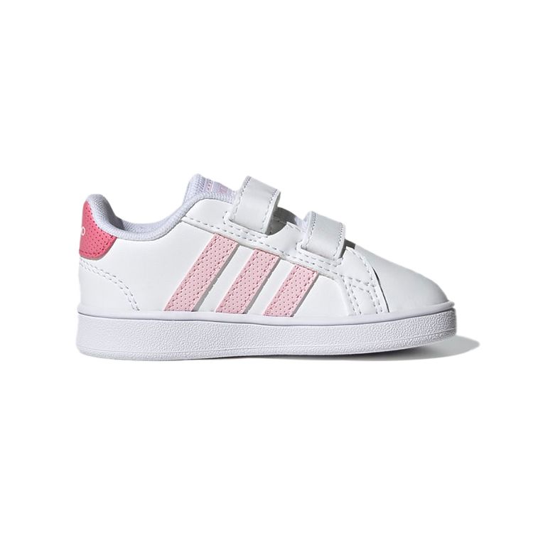 Adidas Neo Grand Court Casual Lightweight Durable Low-Top Skate Shoes Baby sneaker Pink White GX5751