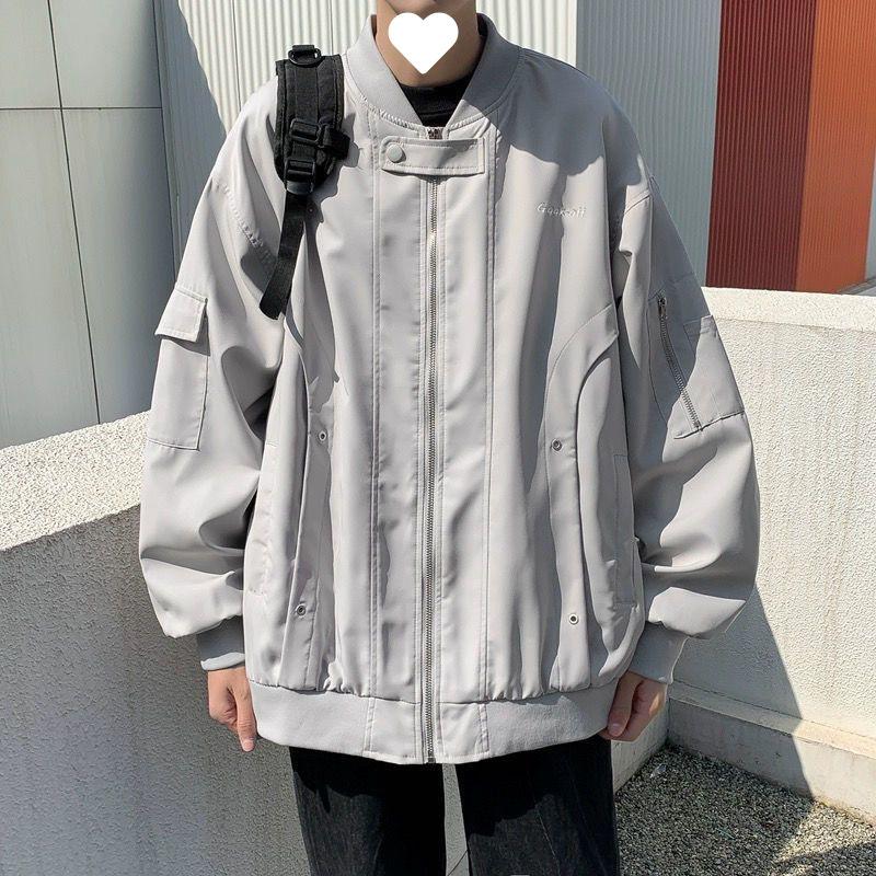 Bomberjacke Baseballuniform für Männer und Frauen Trendmarke Locker Große Größe Übergröße Nische Vielseitig Freizeitjacke