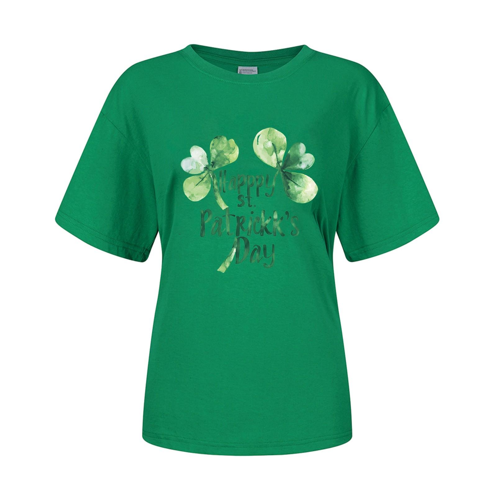 

Унисекс ул.. Короткие рукава с графикой ко Дню Святого Патрика XL зелёный