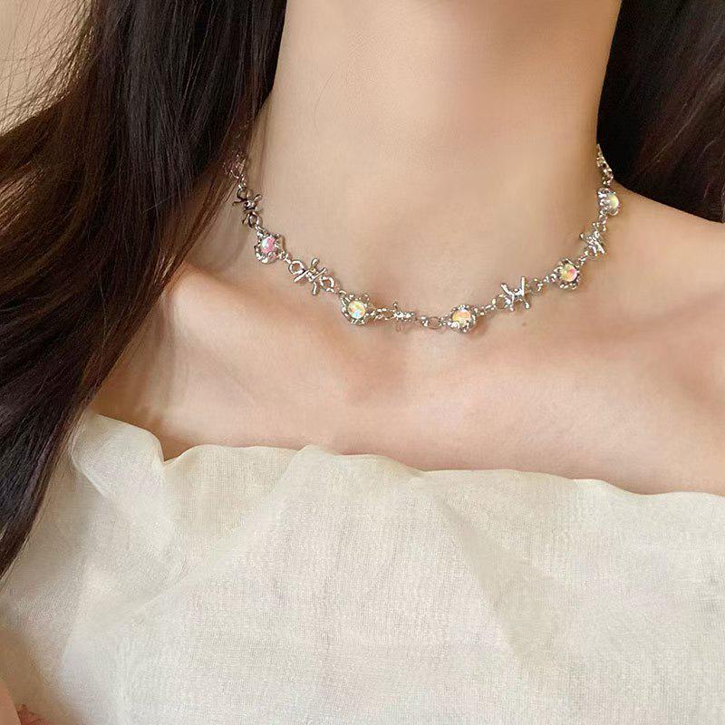 2023 Versatile Zirconia Double Layer Sweater Necklace - High-End Autumn/Winter Clavicle Chain