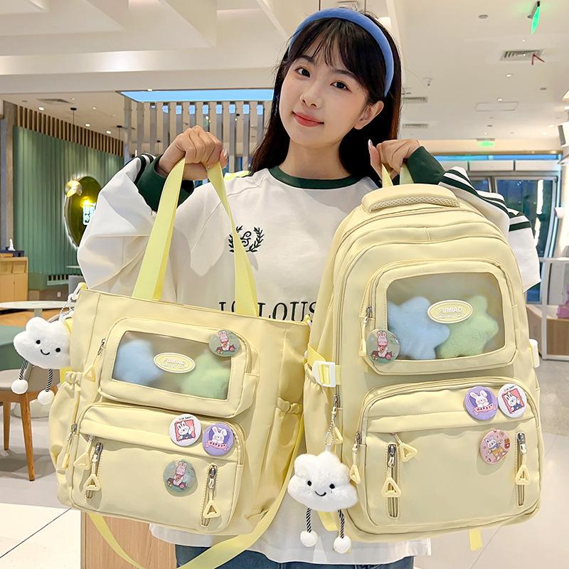 Tutorial Bag Tutorial Bag Carrying Book Bag Girls and Children Primary School Students Letter Pain Bag