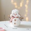 Cute Pink Red Plush Christmas Snowman Doll Decorative Item and Christmas Desktop Decoration Kids Gift  Navidad Decor