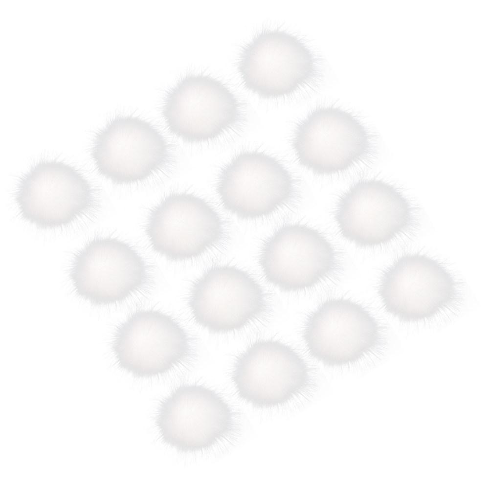 16Pcs Soft Pompom Balls for DIY Sweater Hat Shoes Craft Projects Clothing Accessories Decor Gift Set 8Cm Diameter Elastic Rope