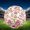 Crayon Shin Print Size 5 Soccer Ball, PU Wear Resistant Football for Match Training and Daily Practice, Birthday Gift for Soccer Fans