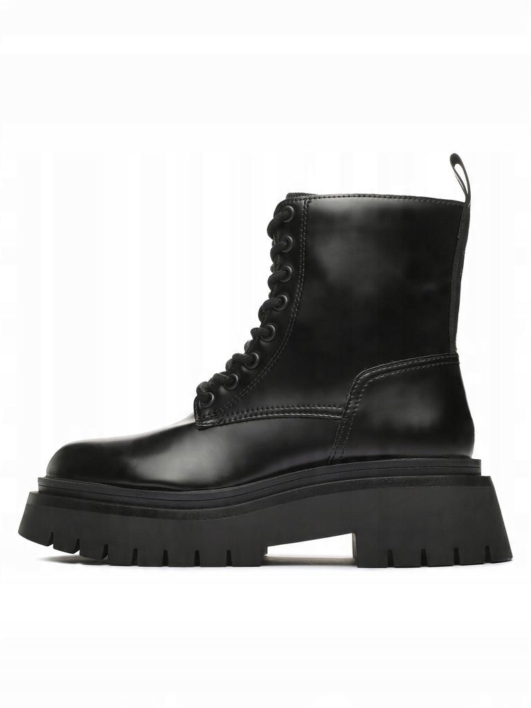 Pepe Jeans Queen Bass Damskie Buty Czarne Botki Sznurowane 39 Awe