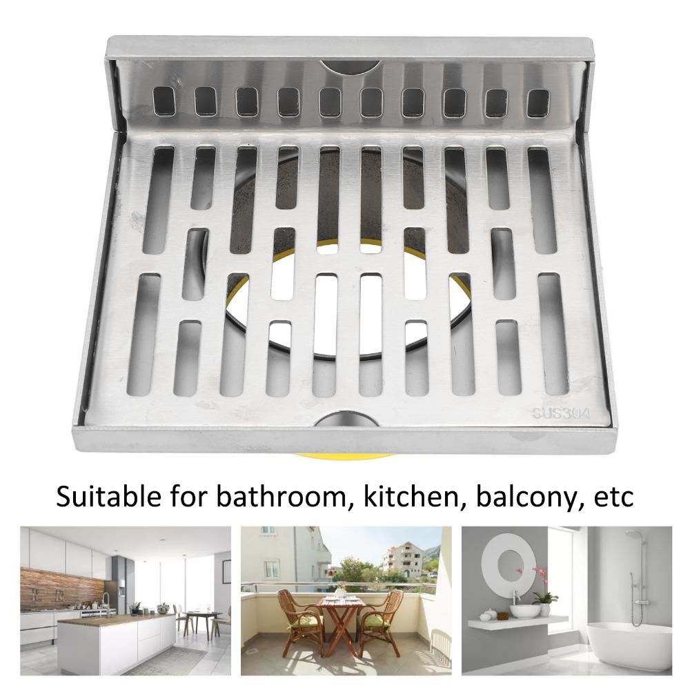 Right Angle Design Corner Floor Drain 304 Stainless Steel Wall Corner Drain  Laundry Room