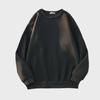 Unisex Round Neck Plush Sweatshirt: White, Long Sleeve, Hoodless, Loose Fit, Trendy and Casual.