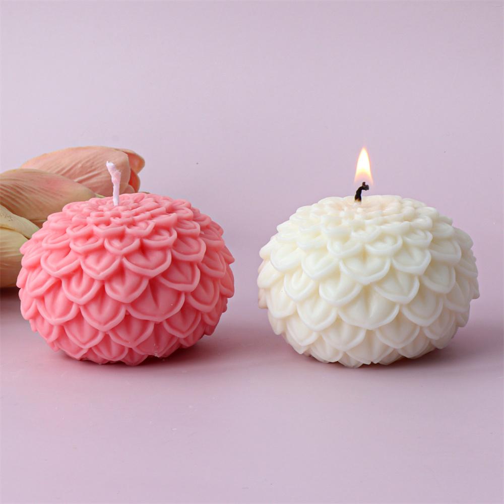 Small Lotus Petals Flowers Candle Silicone Mold DIY Flower ball Candle Making Soap Resin Mold Valentine's Gifts Craft Home Decor