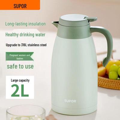 Supor 2,0L Vakuum-Thermoskanne aus Edelstahl