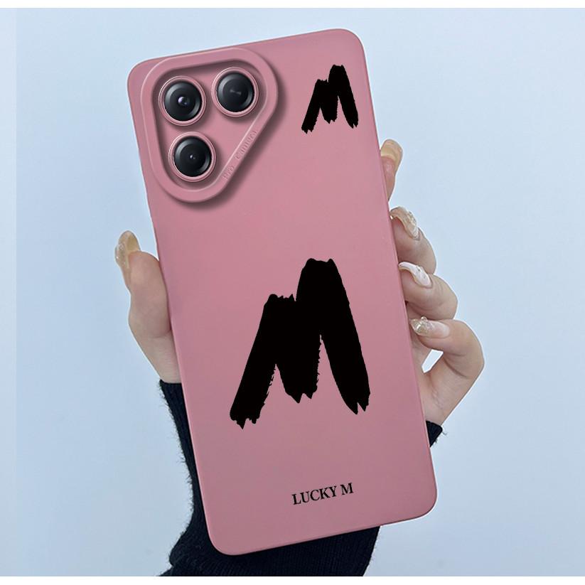 For Tecno Pova 7 4G LJ6 Covers Cases Lucky Simple Letter Couple Silicone Soft Matte Phone Housing for Techno Pova 7 4G Fundas