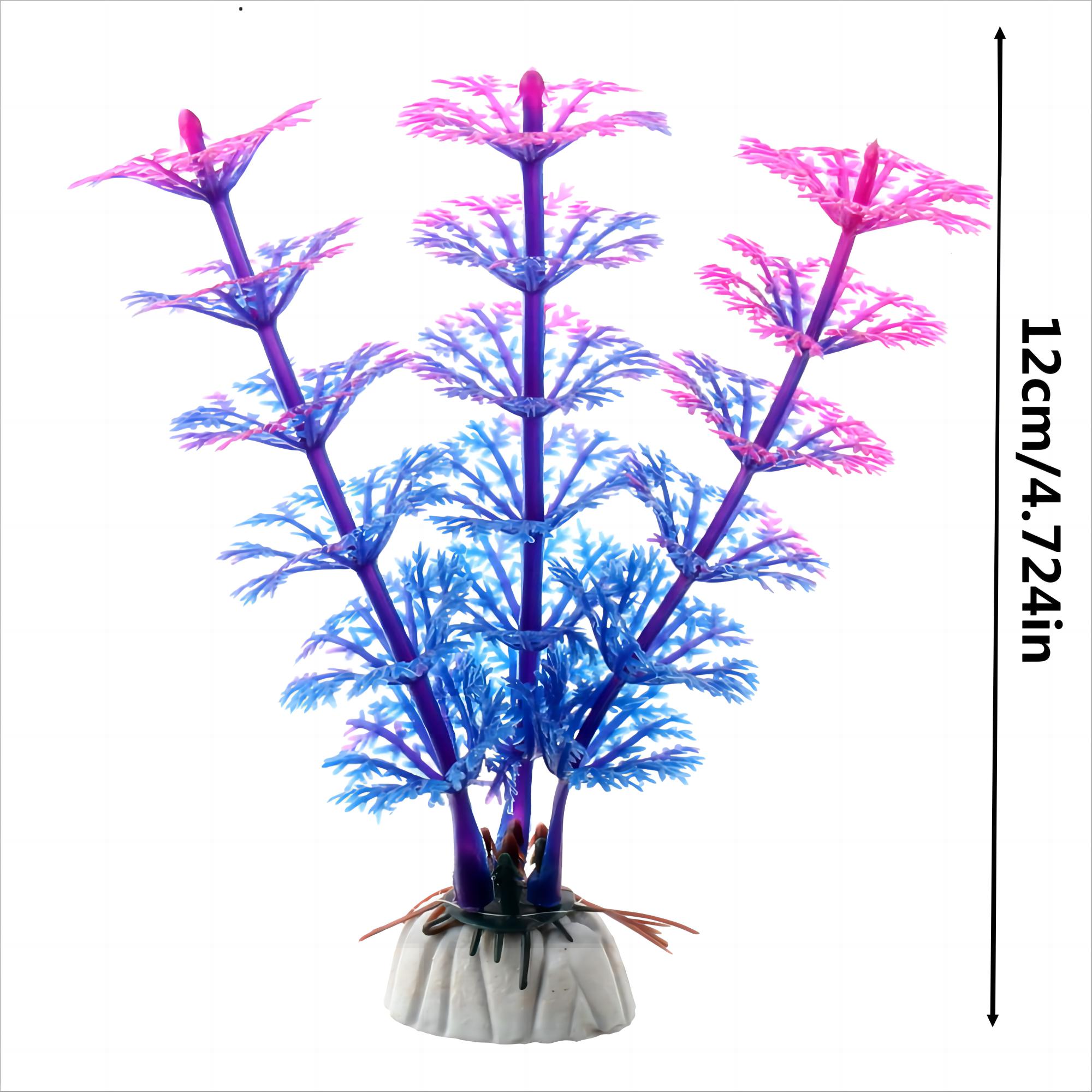 1 Pc  Simulated Aquatic Plant Fish Tank Environmentally Friendly 7-color Material Artificial Aquatic Plant Aquarium Landscape фиолетовый